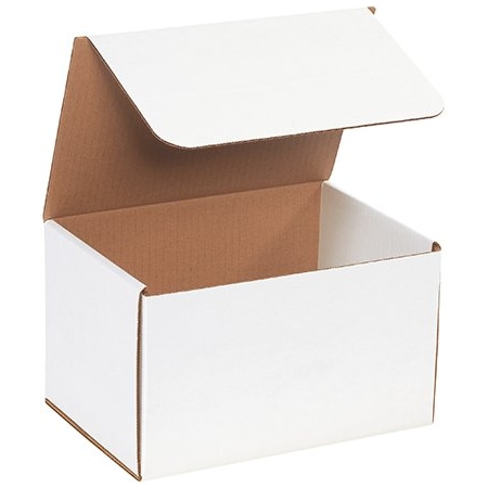 Bsc Preferred 10 x 7 x 6'' White Corrugated Mailers, 50PK BUY00017164
